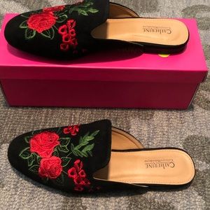 Like new Embroidered Catherine Malandrino Mules